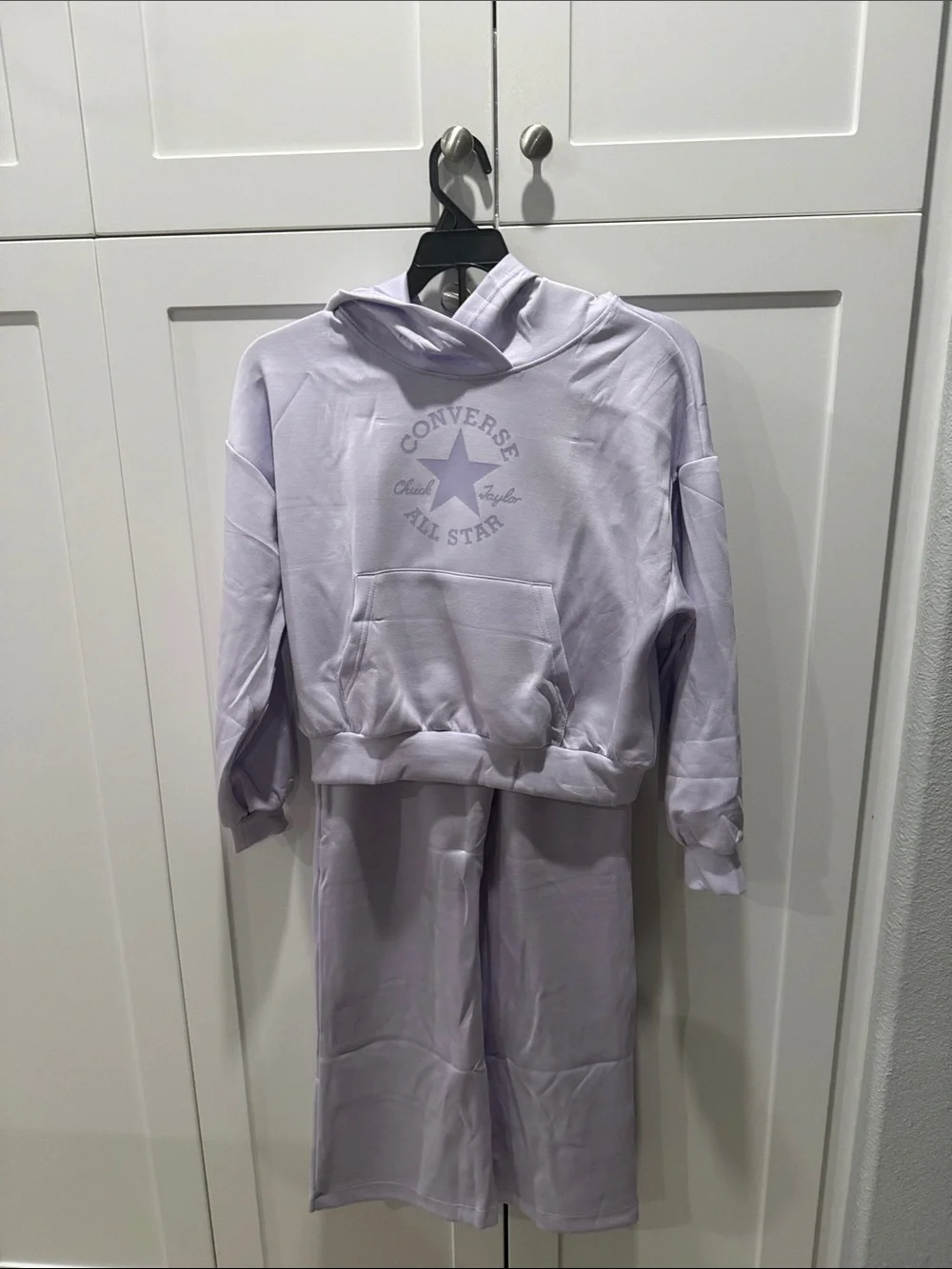 Converse Lavender Kids Hooded Pajama Set